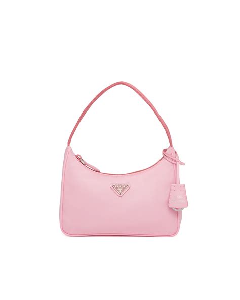 pink nylon prada bag.